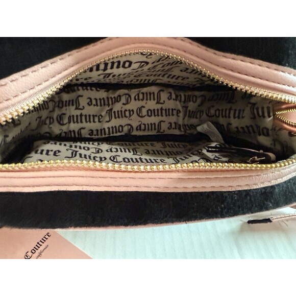 JUICY COUTURE Wingin It Camera Bag Bling Butterfly Crossbody Pink Black New Tag - Picture 12 of 16